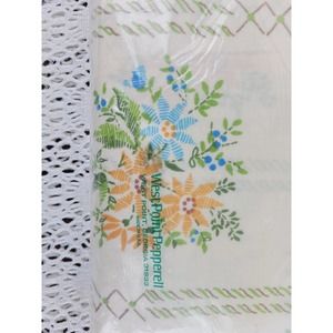 Vintage 70s West Point Floral Butterfly Full Double Fitted Sheets NEW NOS